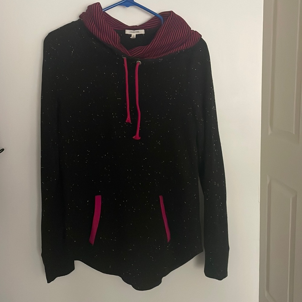Pink/Black Maurices Hooded Pullover - Size Small